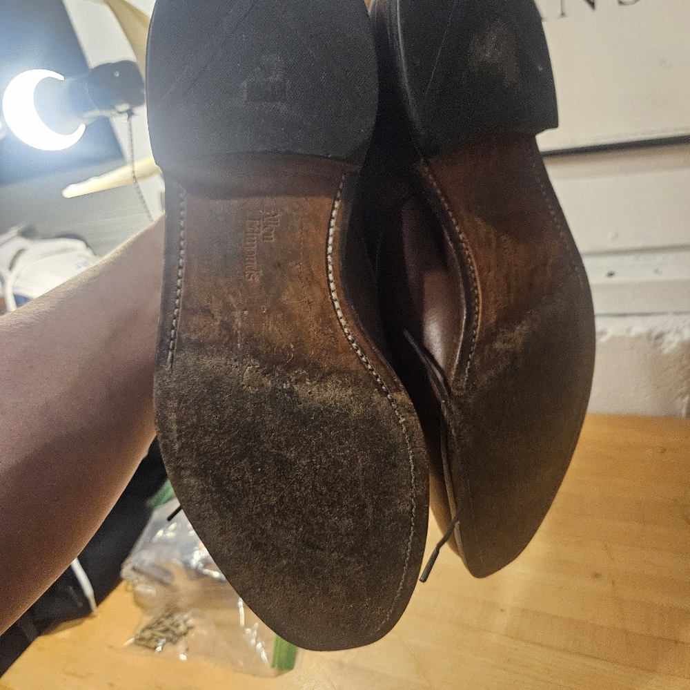 Allen Edmonds Made in USA Hersey Chili Split Moc Toe Lace Up Blucher Size 10 D - Picture 5 of 6